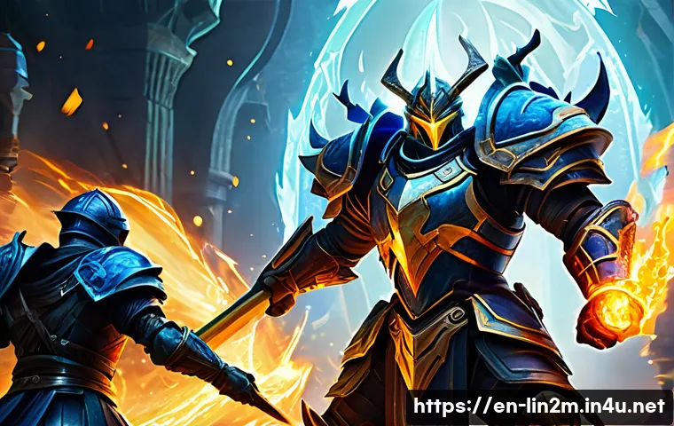 리니지2M 이벤트 활용법 - A dynamic scene of a fantasy MMORPG event battle featuring a diverse group of armored warriors and s...